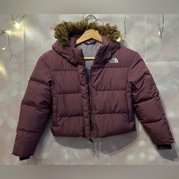 The North Face Dealio Girl’s 6 Purple Puffer Coat 550 - Picture 2 of 10